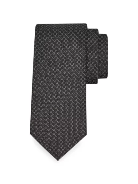 Cravată Ferragamo de mătase negru