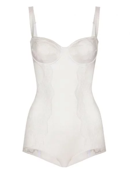 Satenski bodi Dolce & Gabbana bijela