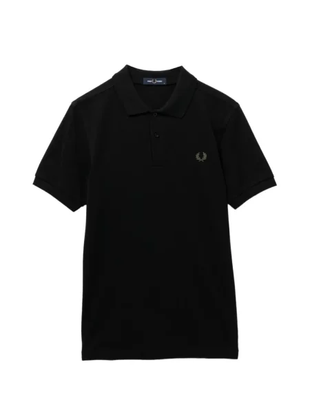 Scurt tricou polo Fred Perry cu broderie negru