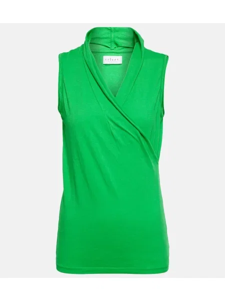 Top Velvet de catifea verde