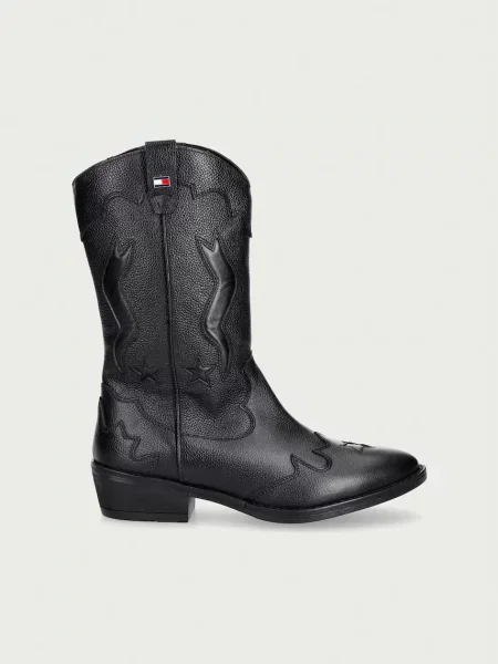 Kaubojske čizme Tommy Hilfiger crna