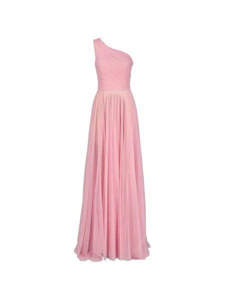 Rochie maxi Marco Gabrielli Atelier cu un umăr gol roz