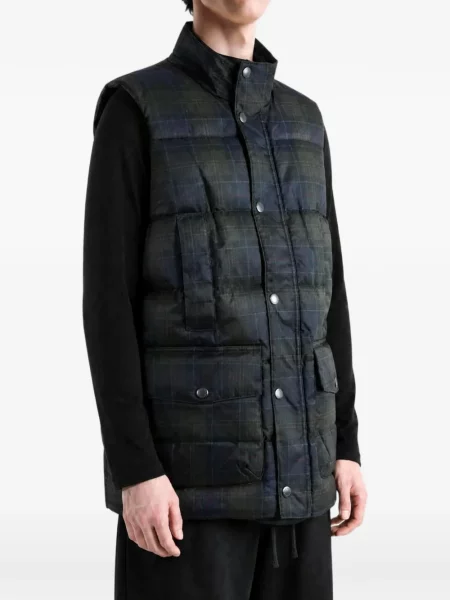 Καρό καπιτονέ γιλέκο Barbour πράσινο