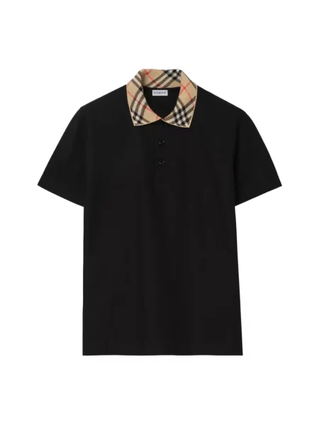 Koszulka polo Burberry w kratę czarna