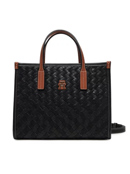 Tommy Hilfiger klasična torbica iz umetnega usnja črna