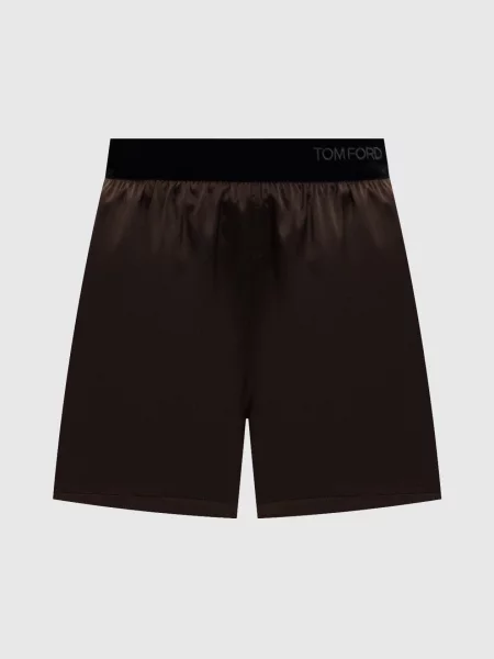Шорти із шовку Tom Ford коричневі