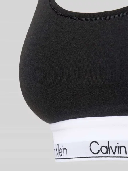 Biustonosz typu bralette z z logo Calvin Klein Underwear czarny