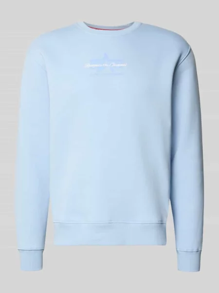 Bluza z logo i okrągłym dekoltem Alpha Industries