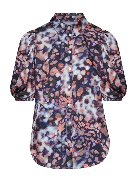 SISTERS POINT Bluză bleumarin / portocaliu somon alb