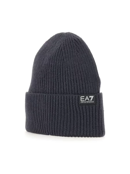 Czapka Emporio Armani Ea7 wełniana niebieska