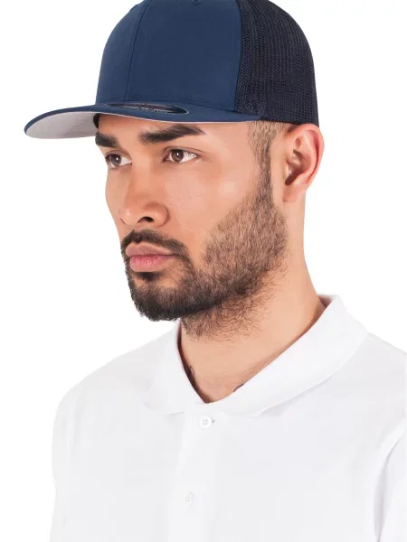 Čiapka Flexfit so sieťovinou modrá