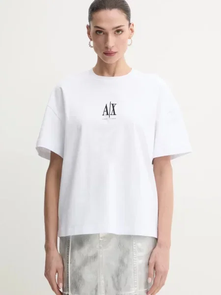 Armani Exchange tricou din alb