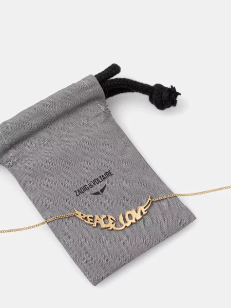 Zadig&Voltaire női sárgaréz nyaklánc PEACE