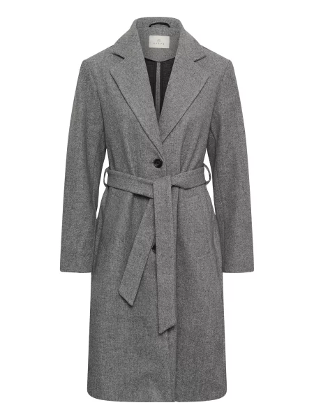 Kaffe Palton de primăvară-toamnă Saturn amestecat gri