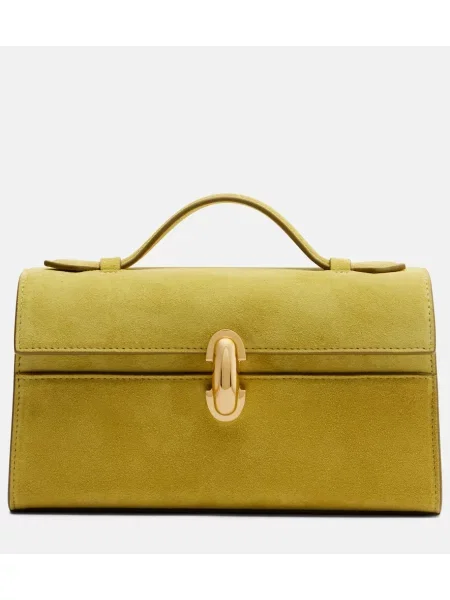 Top Savette din piele de căprioară verde