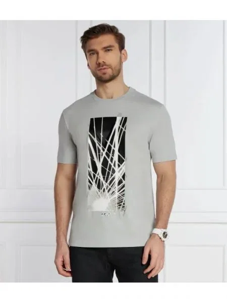 BOSS GREEN Tricou Tee 6 | stretch gri