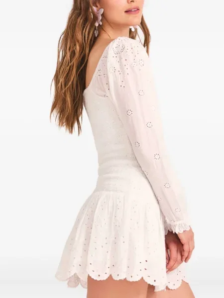 Rochie mini Loveshackfancy de costum alb