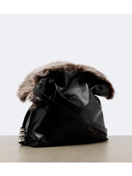 Geantă plic Loewe din piele negru
