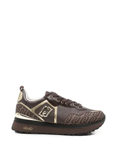 Sneakerși Liu Jo cu autograf maro