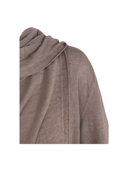 Lniany sweter Cortana kopertowy szary