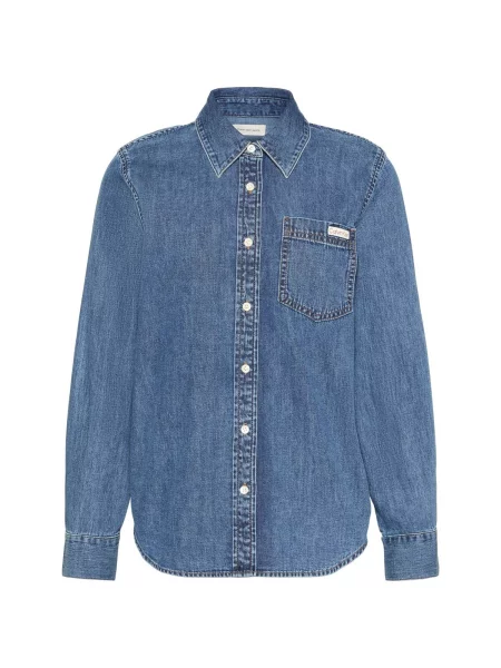 Calvin Klein Jeans cămașă de blugi Bleumarin albastru