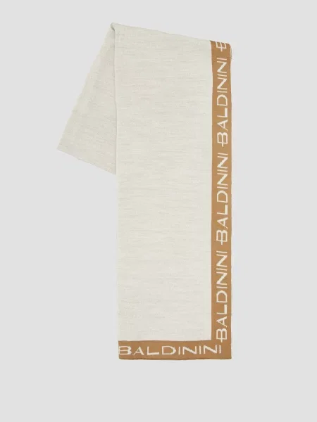 Шерстяной шарф Baldinini бежевый