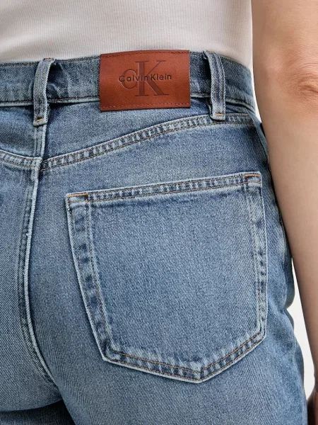 Džíny Calvin Klein Jeans high waist modré