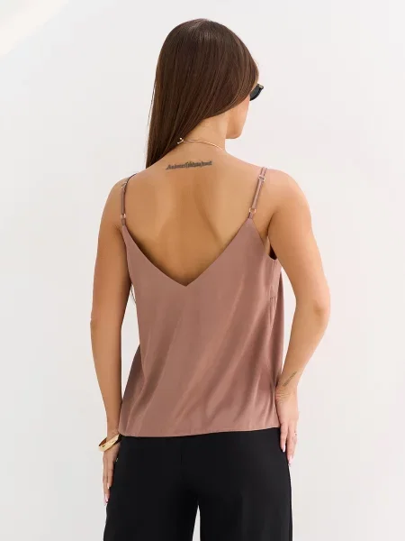 Майка ISSA Plus шовк коричневий