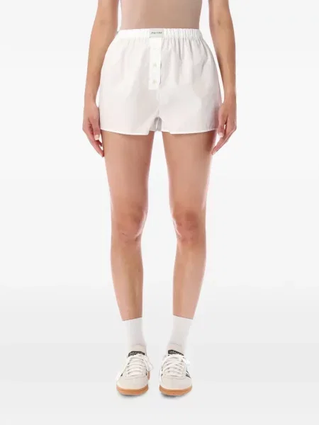 Pantaloni scurți Sporty & Rich cu autograf alb
