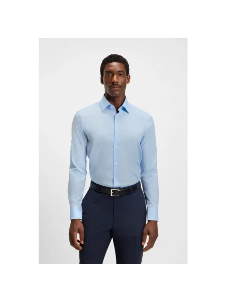 Boss Koszula Hank Slim Fit blau niebieska