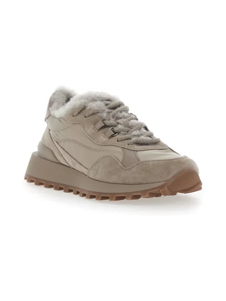 Sneakersy Brunello Cucinelli skórzane szare