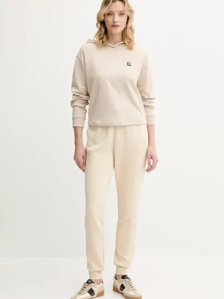 Спортивні штани Armani Exchange однотонні бежевий