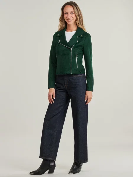 Vero Moda Jakna od imitacije kože Jose zelena