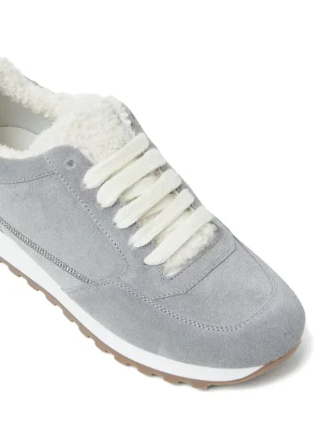 Sneakerși Peserico din piele de căprioară gri