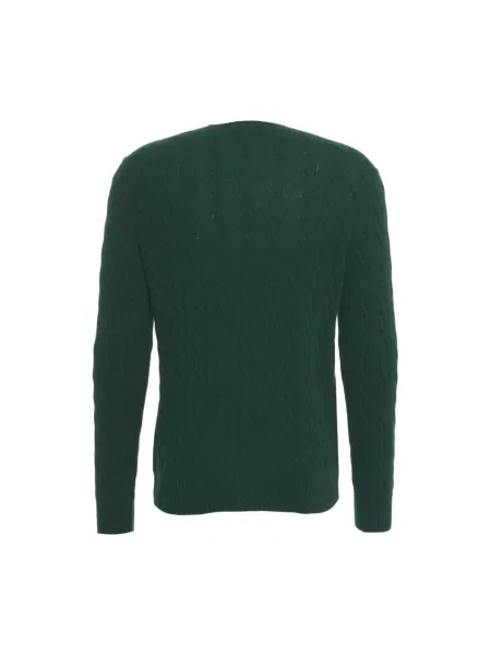 Sweter Polo Ralph Lauren z kaszmiru klasyczny zielony