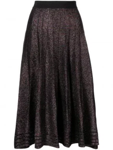 Fusta plisata Karl Lagerfeld plisată până la genunchi negru