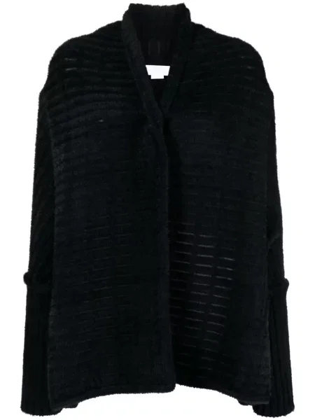 Cardigan Genny cu talie înaltă negru