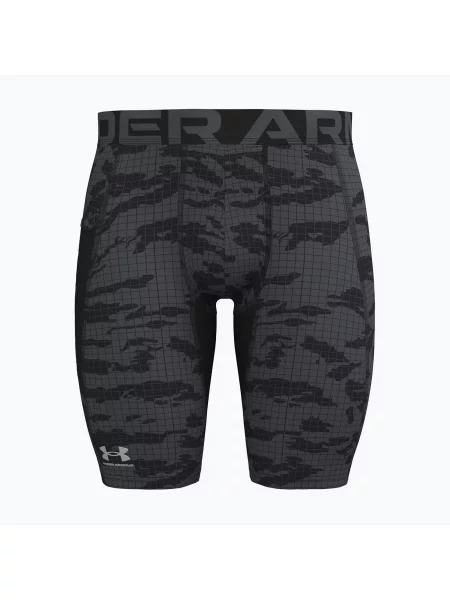 Мъжки шорти за тренировка Under Armour HG Printed Long Short black/castlerock/white бяло