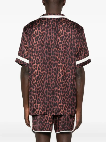 Риза Blue Sky Inn с принт с леопардов принт черно