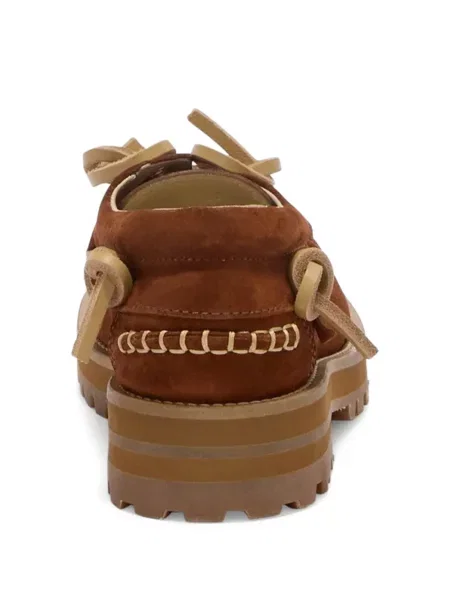 Pantofi Moschino din piele de căprioară maro