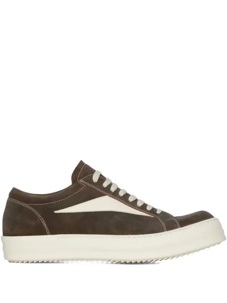 Sneakerși Rick Owens din piele de căprioară maro