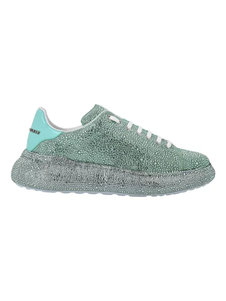 Sneakersy Philipp Plein skórzane zielone