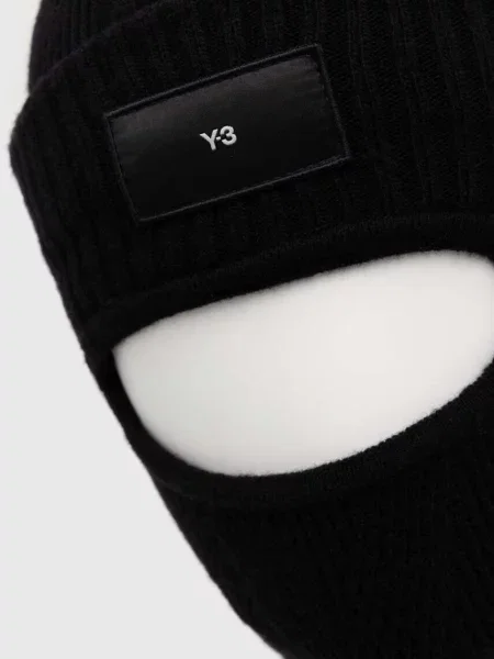 Szal Y-3 wełniana retro czarna