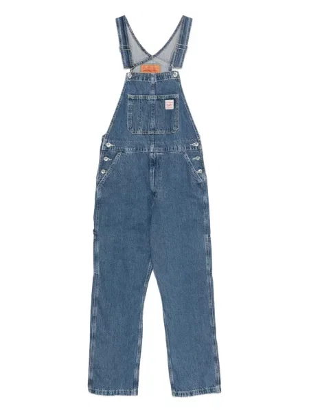 Kołnierzykowy proste jeansy Levi's sztruksowe niebieskie