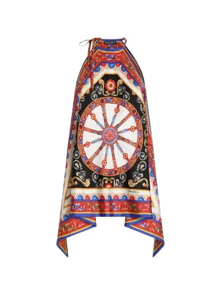 Top Dolce & Gabbana cu imagine din țesătură twill negru