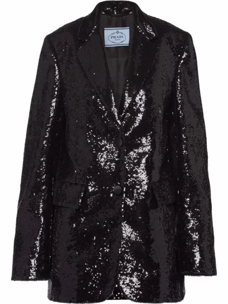 Sacou Prada cu paiete negru