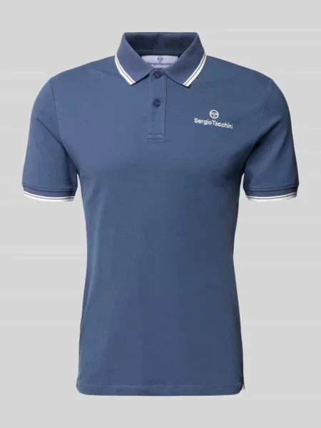 Koszulka polo o kroju slim fit z wyhaftowanym logo model „Reed” Sergio Tacchini