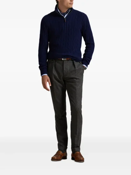 Vlněný zateplený svetr Polo Ralph Lauren modrý