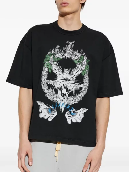 Tricou Allsaints cu decolteu rotund negru
