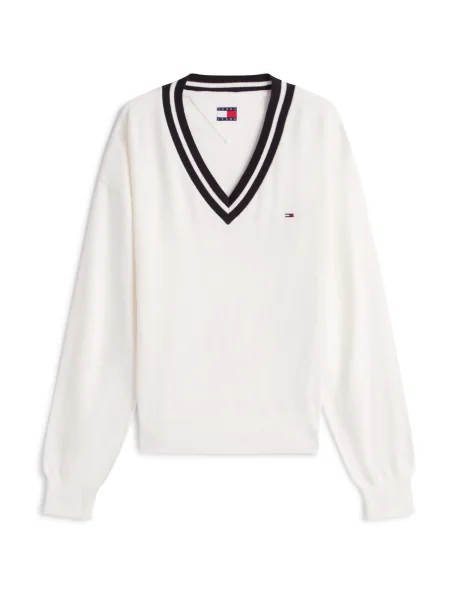 Tommy Jeans Sveter čierna biela
